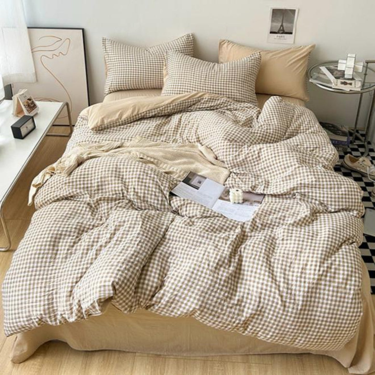 Clean Cut Bedroom Bedding Set / Striped Blue