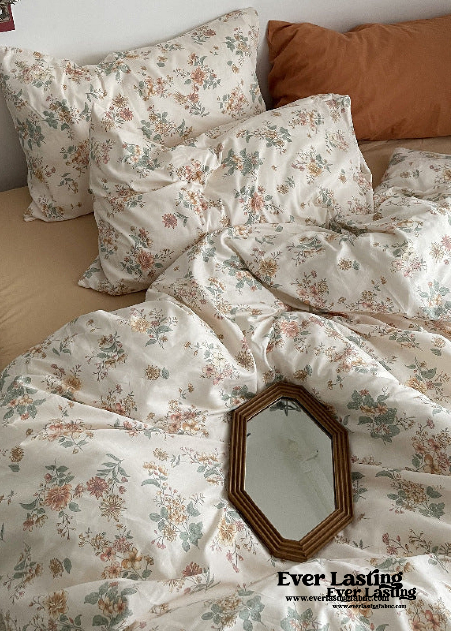 Cottage Floral Bedding Set / Chocolate Cocoa
