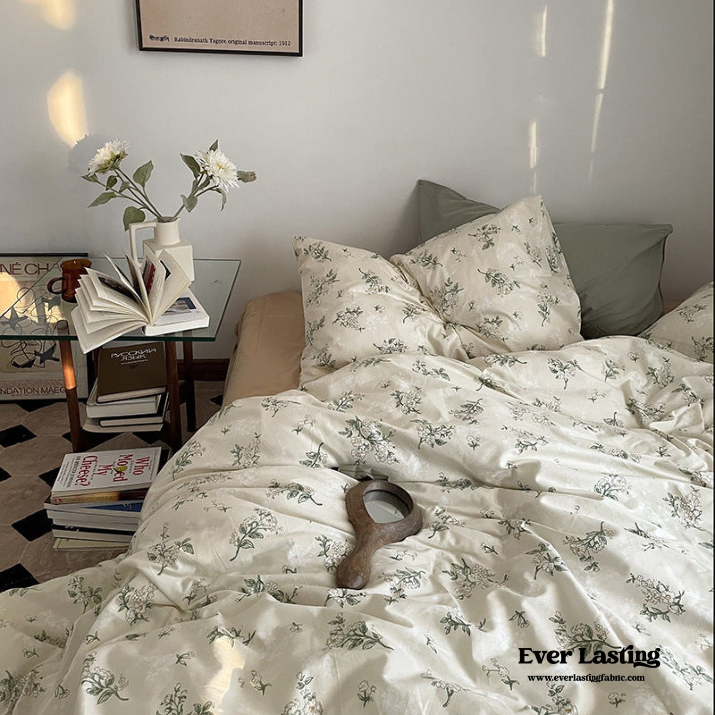Cottage Floral Bedding Set / Chocolate Cocoa