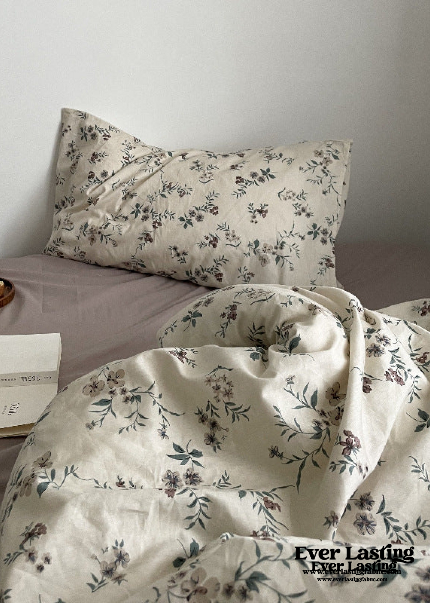Cottage Floral Bedding Set / Chocolate Cocoa