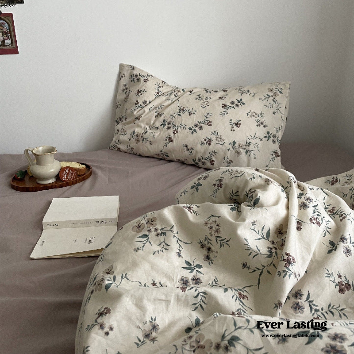 Cottage Floral Bedding Set / Chocolate Cocoa