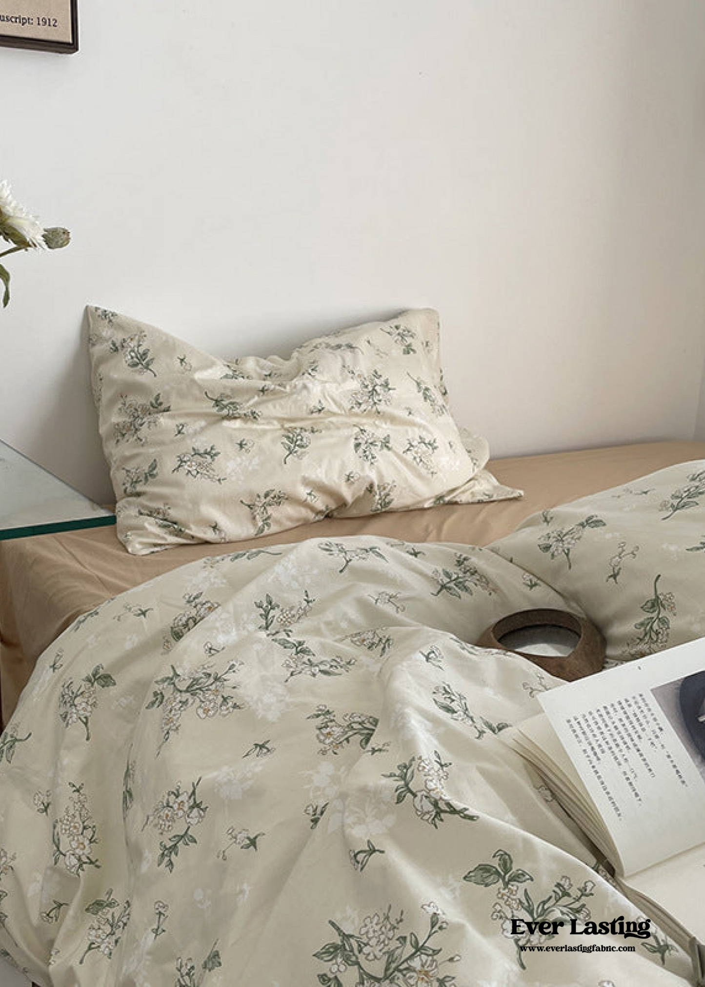 Cottage Floral Bedding Set / Dusty Purple