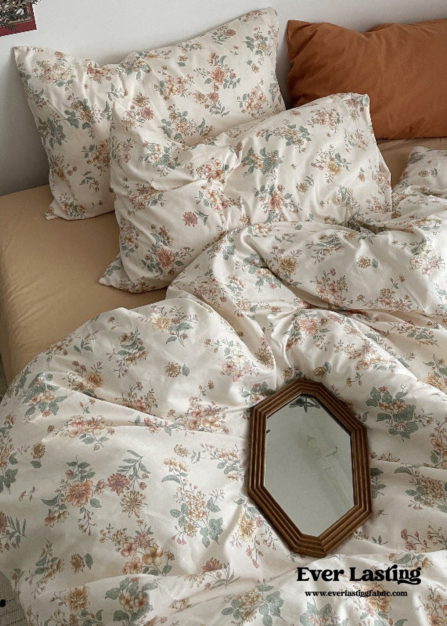 Cottage Floral Bedding Set / Dusty Purple