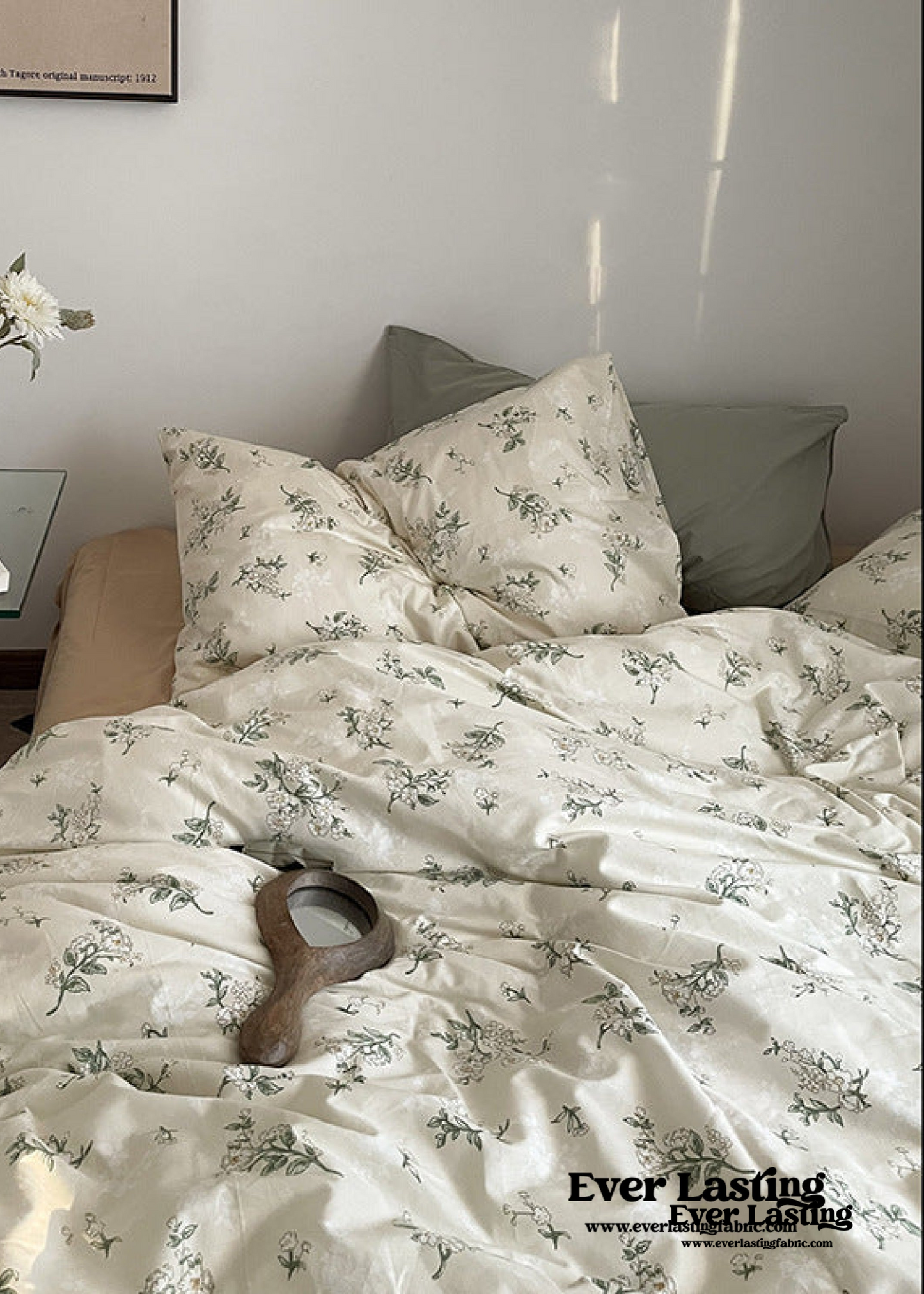 Cottage Floral Bedding Set / Dusty Purple