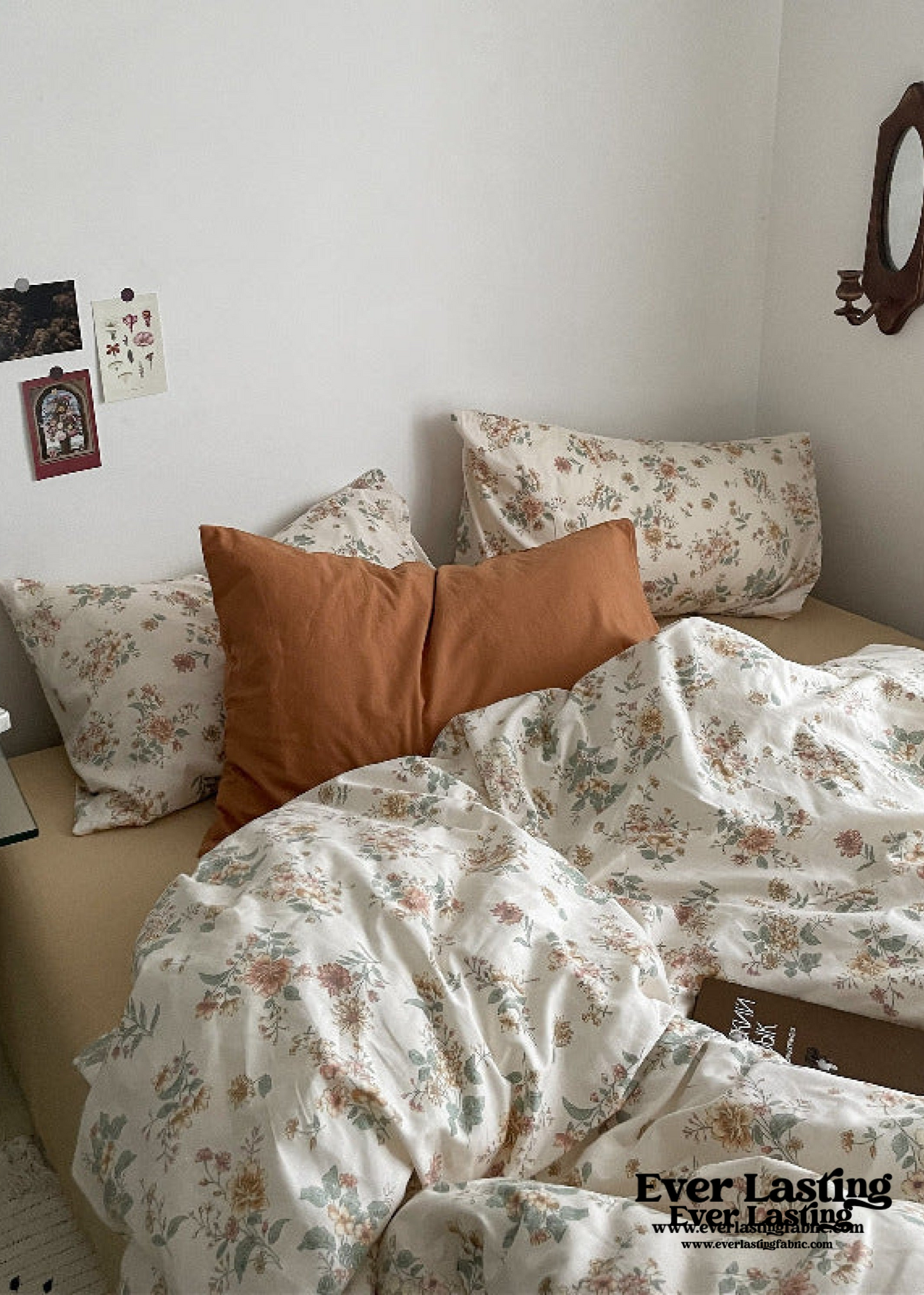 Cottage Floral Bedding Set / Dusty Purple