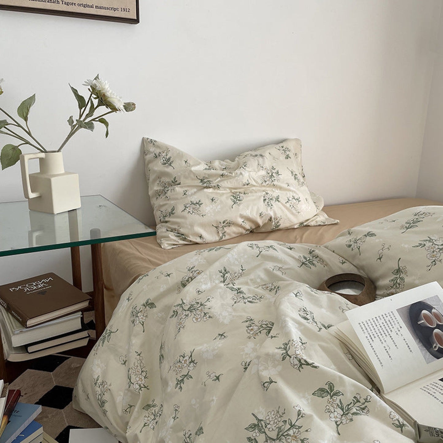 Cottage Floral Bedding Set / Dusty Purple