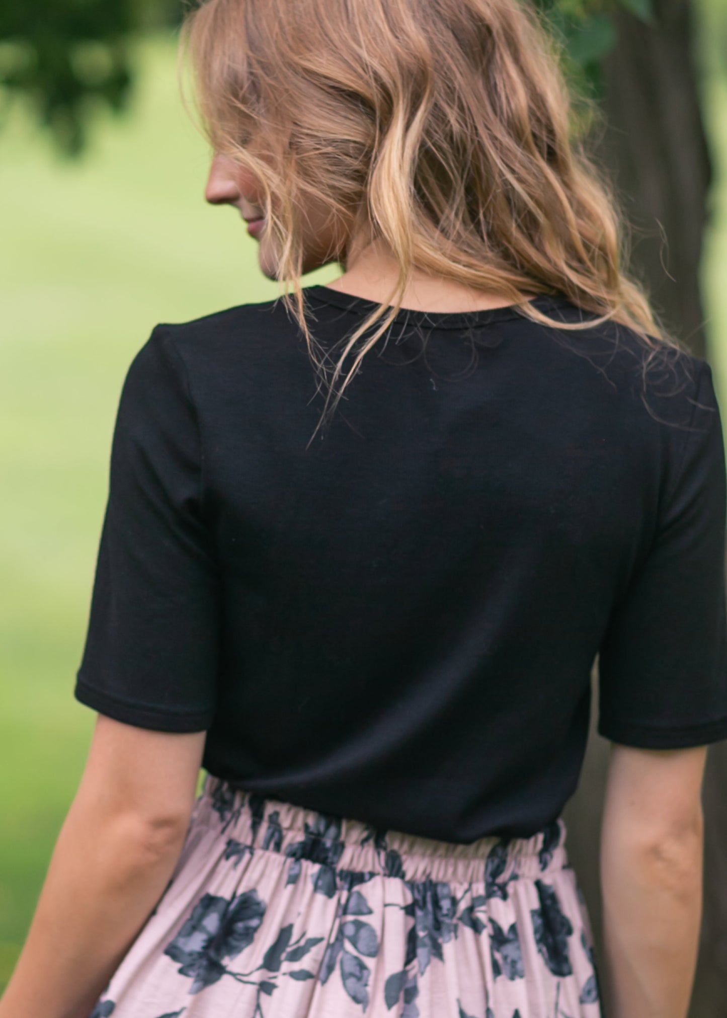Essential Ribbed Half Sleeve Top