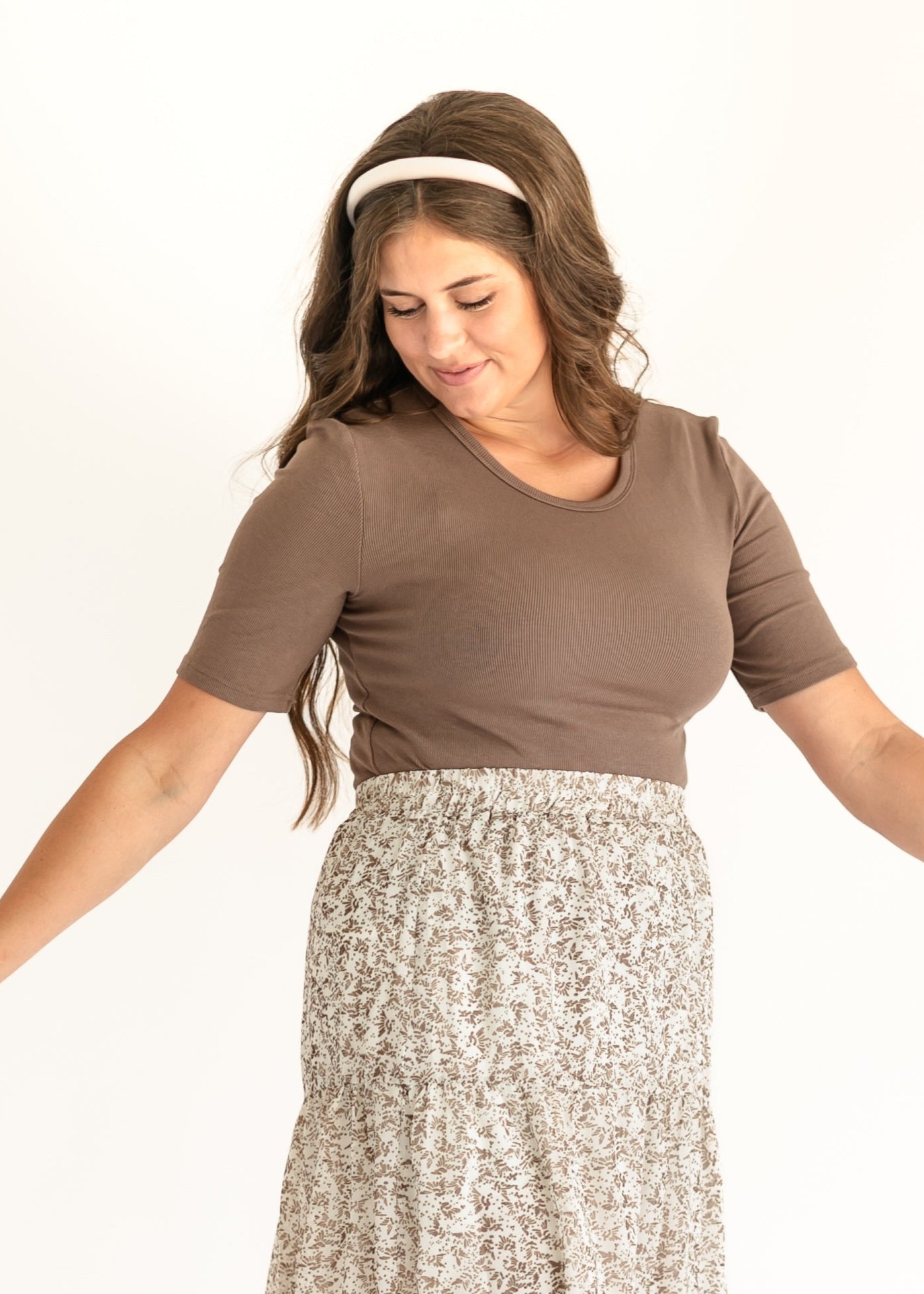 Essential Ribbed Half Sleeve Top