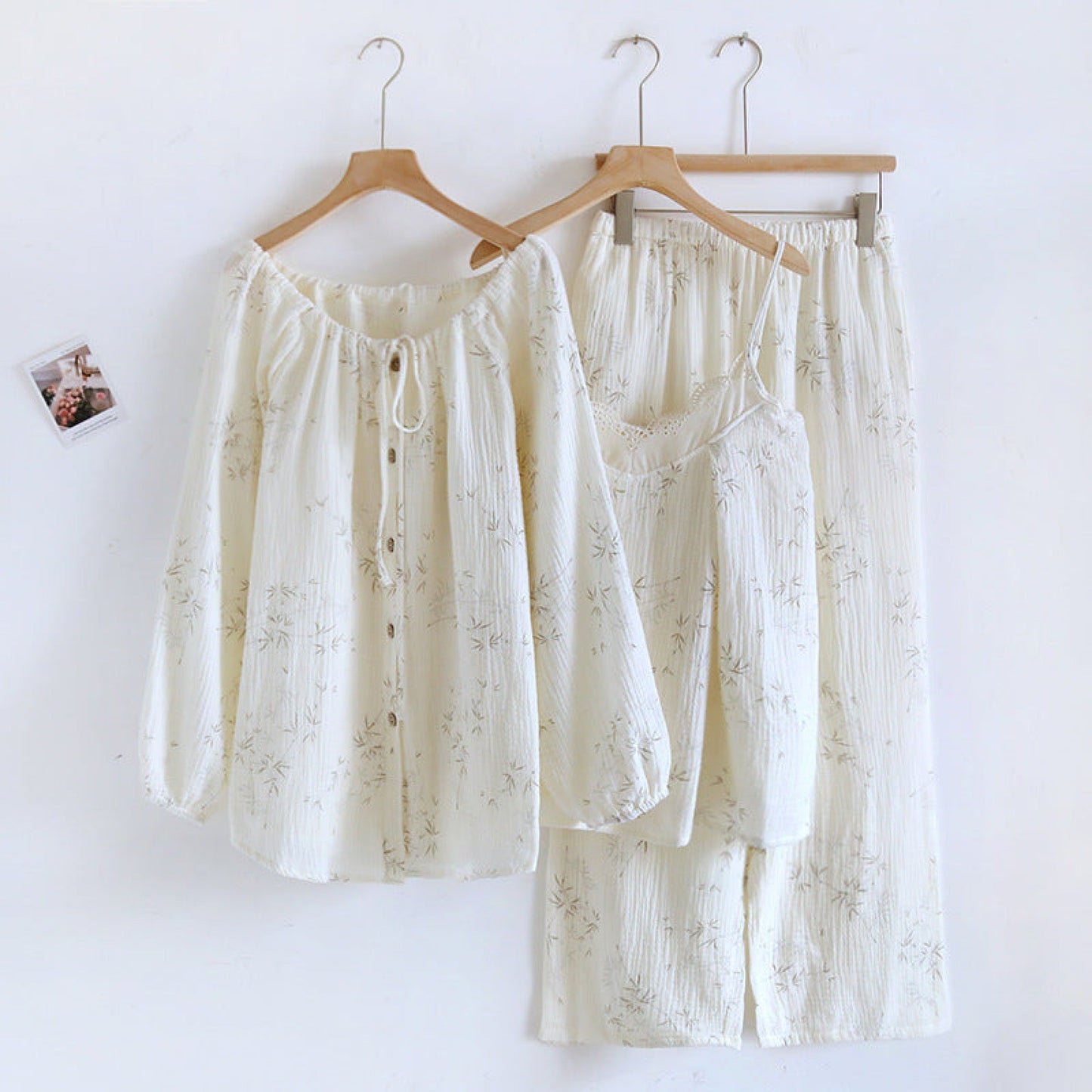 Floral Lace Cotton Pajama Set