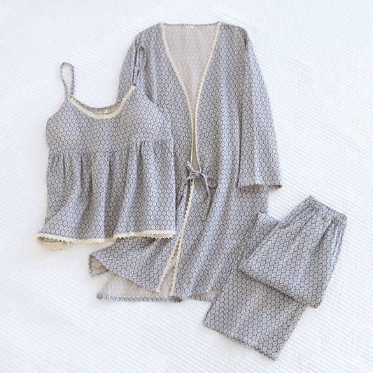 Cotton Pajama Set / Blue