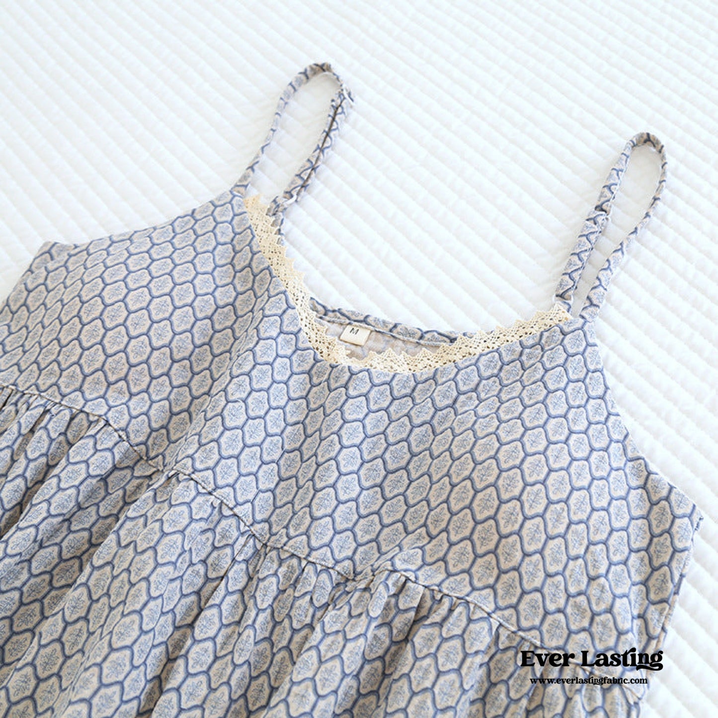 Floral Cotton Pajama Set / Brown