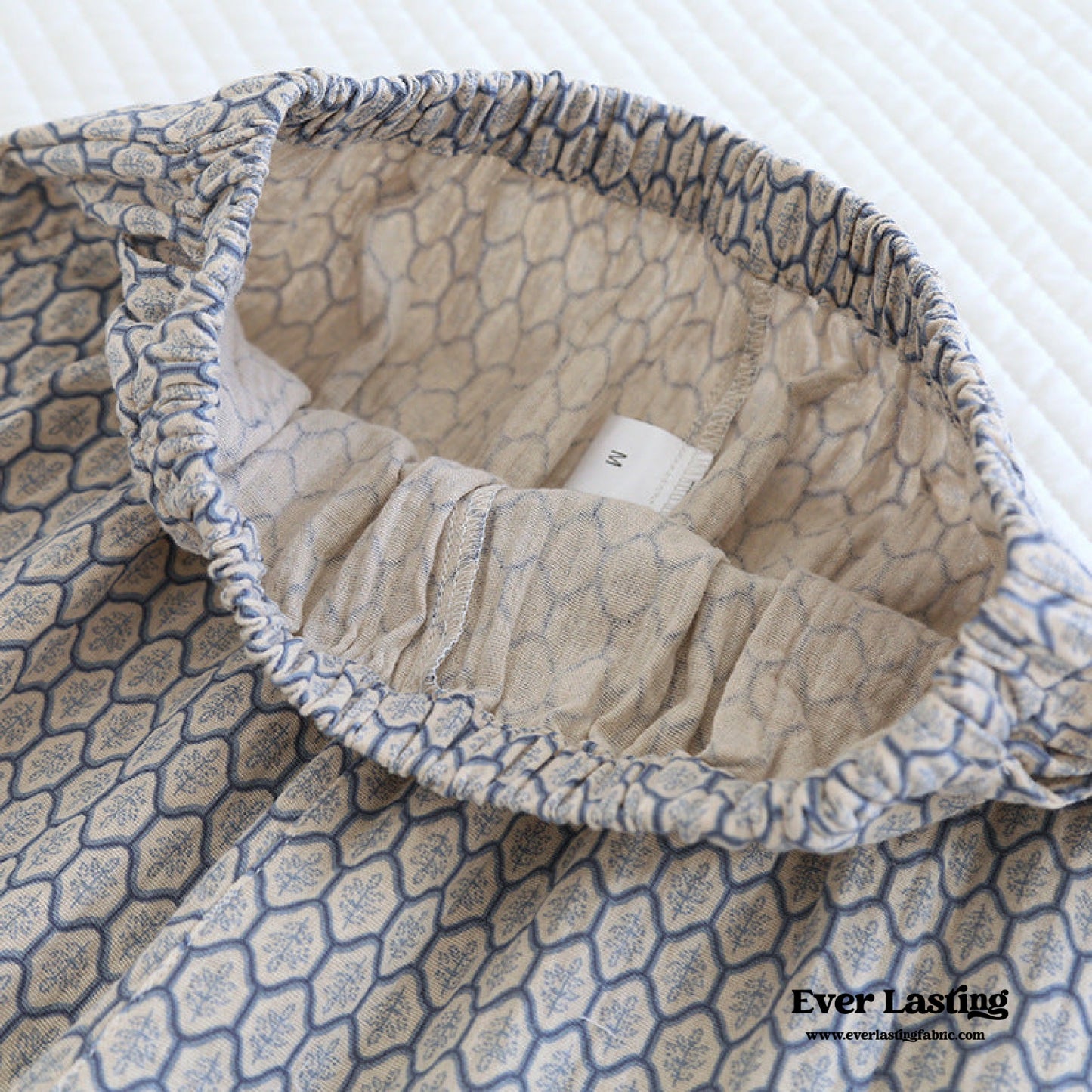 Floral Cotton Pajama Set / Brown