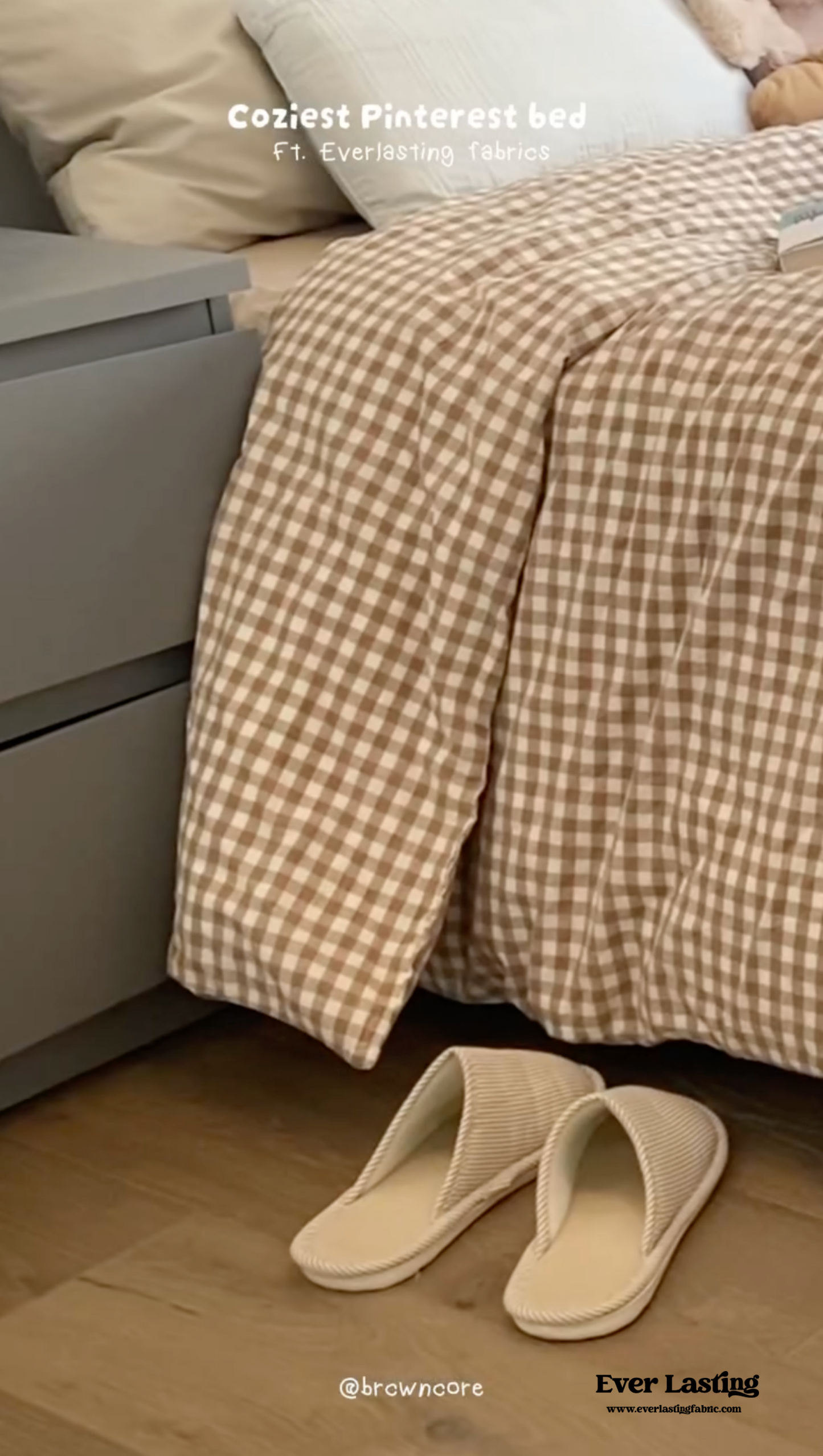 Gingham Bedding Set / Blue