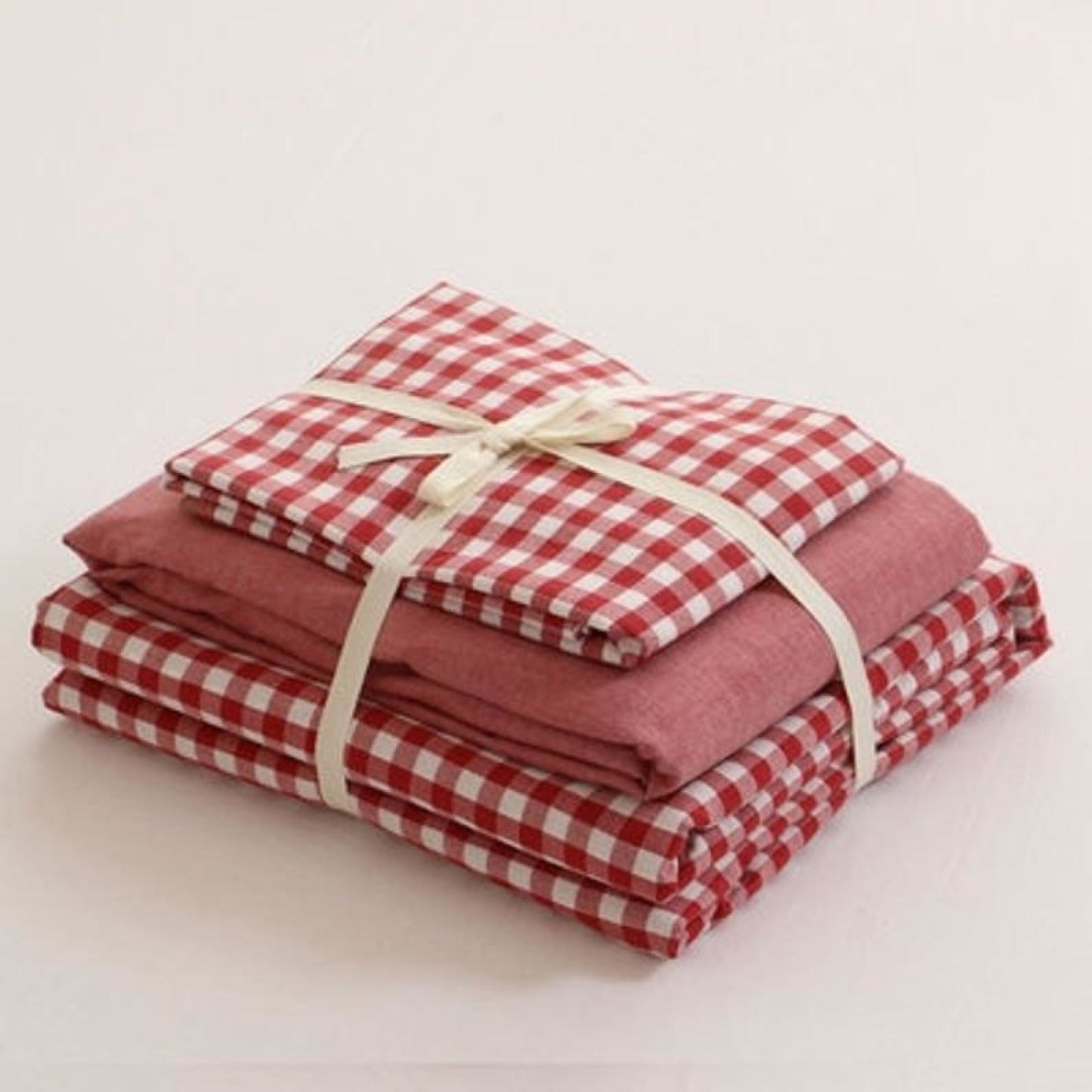 Gingham Bedding Set / Blue