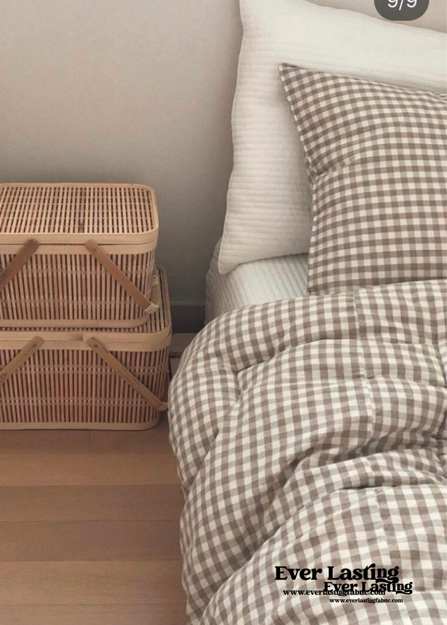 Gingham Bedding Set / Green
