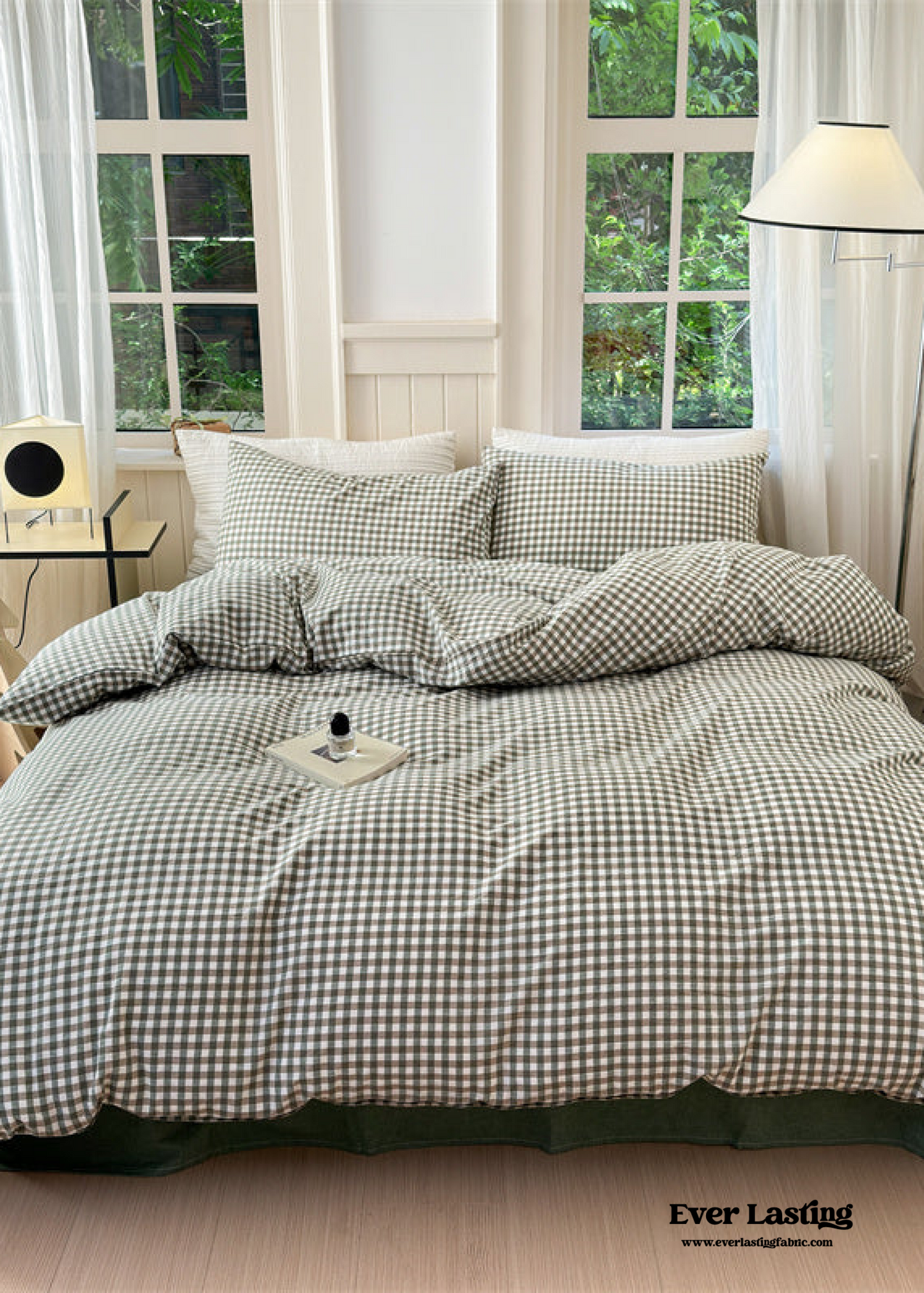 Gingham Bedding Set / Green