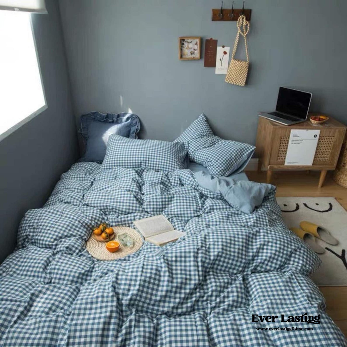 Gingham Bedding Set / Green