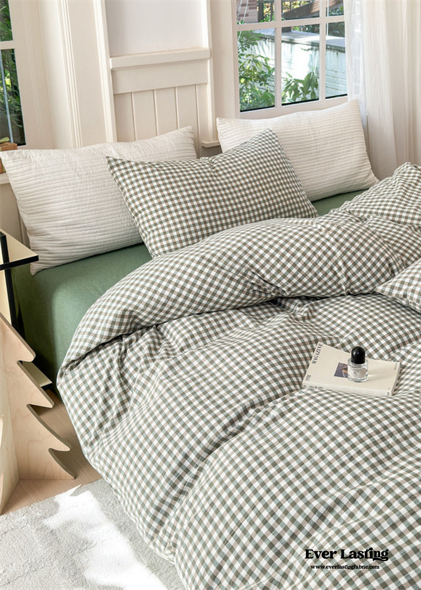 Gingham Bedding Set / Green