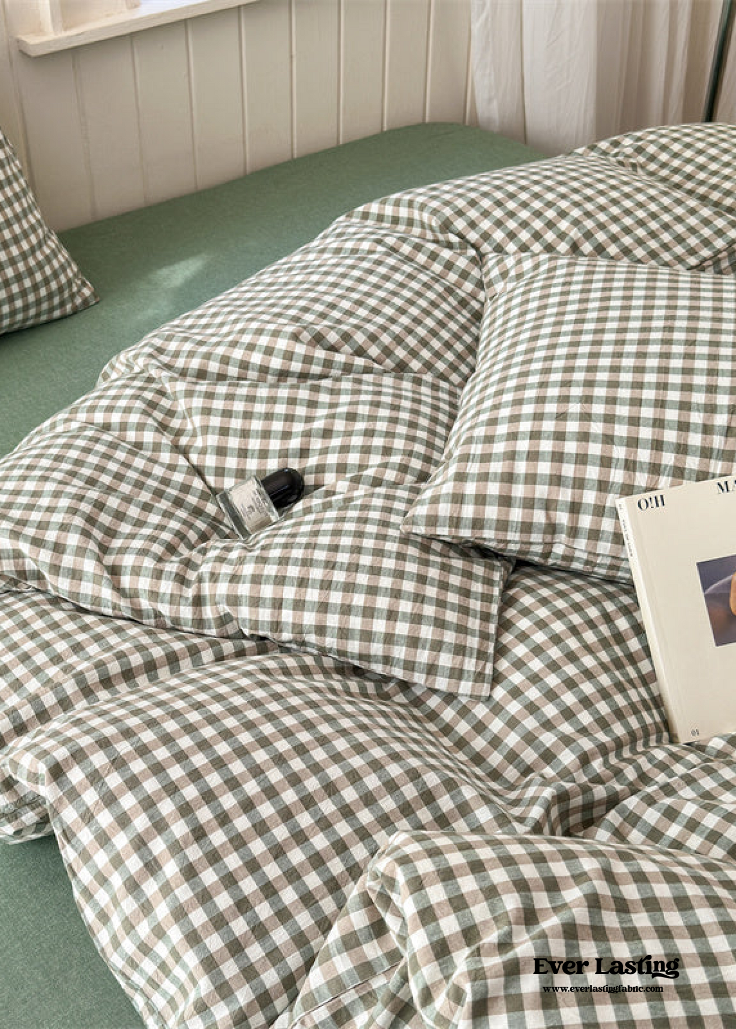 Gingham Bedding Set / Green