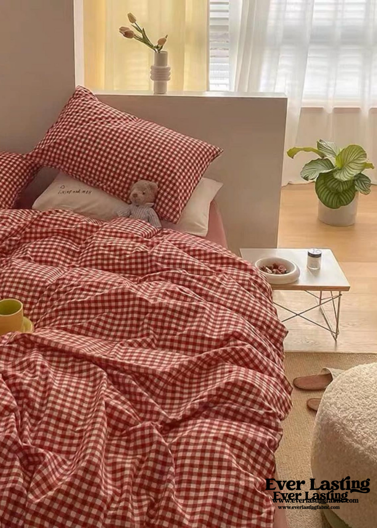 Gingham Bedding Set / Green