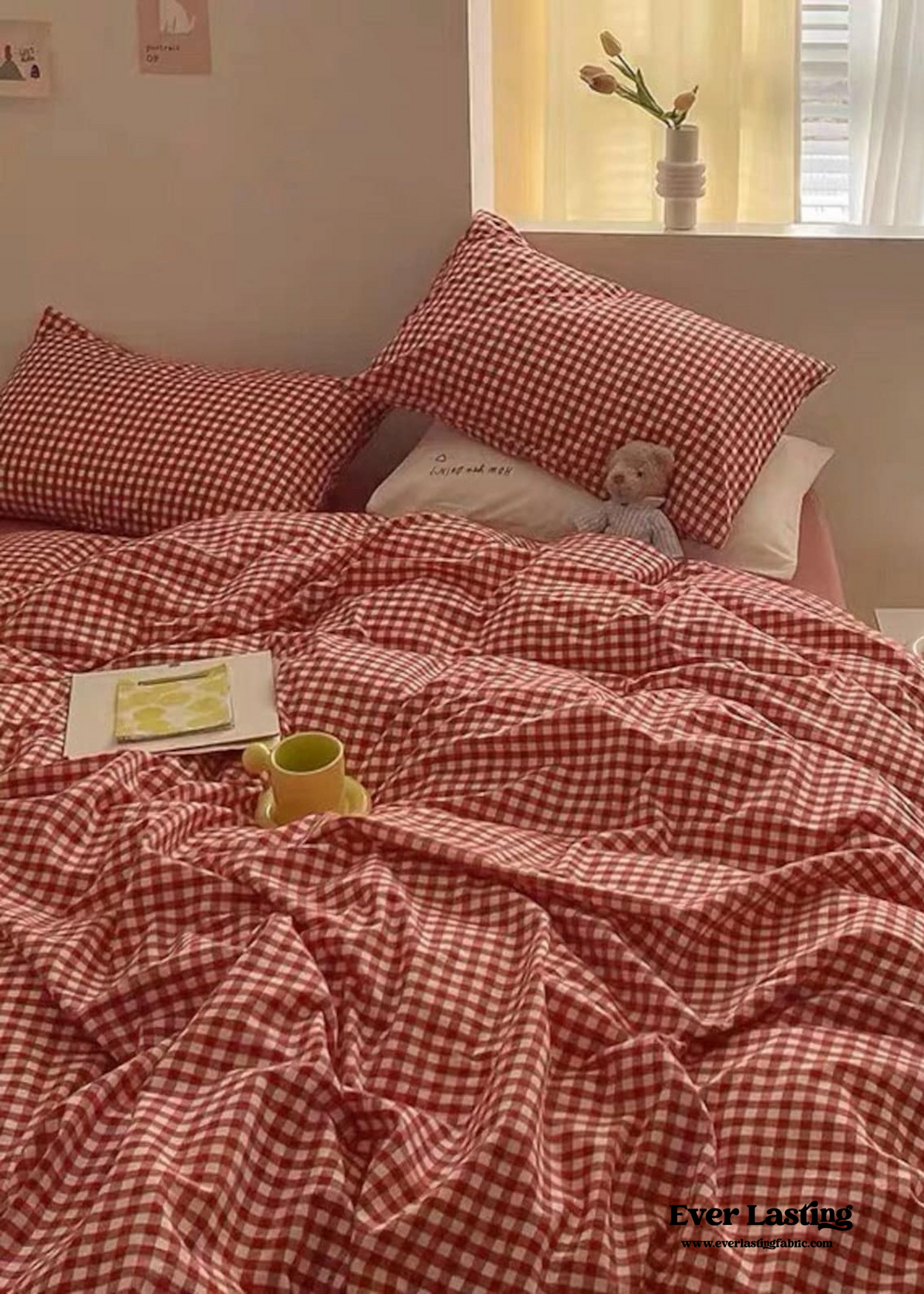 Gingham Bedding Set / Green