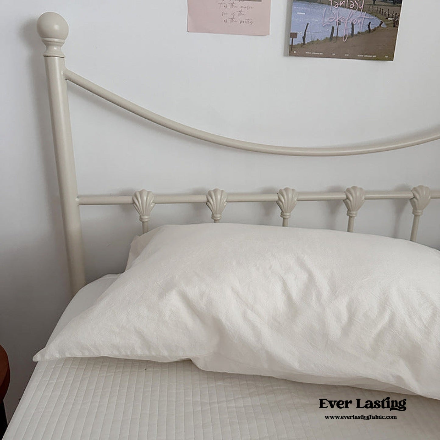 Muted Blush Cotton Pillowcase / Pink & Green Plaid