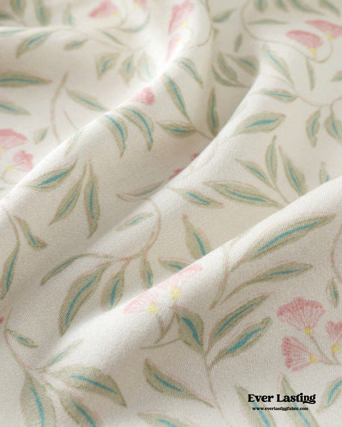 Pastoral Floral Long-Sleeve Long-Pants Pajama Set