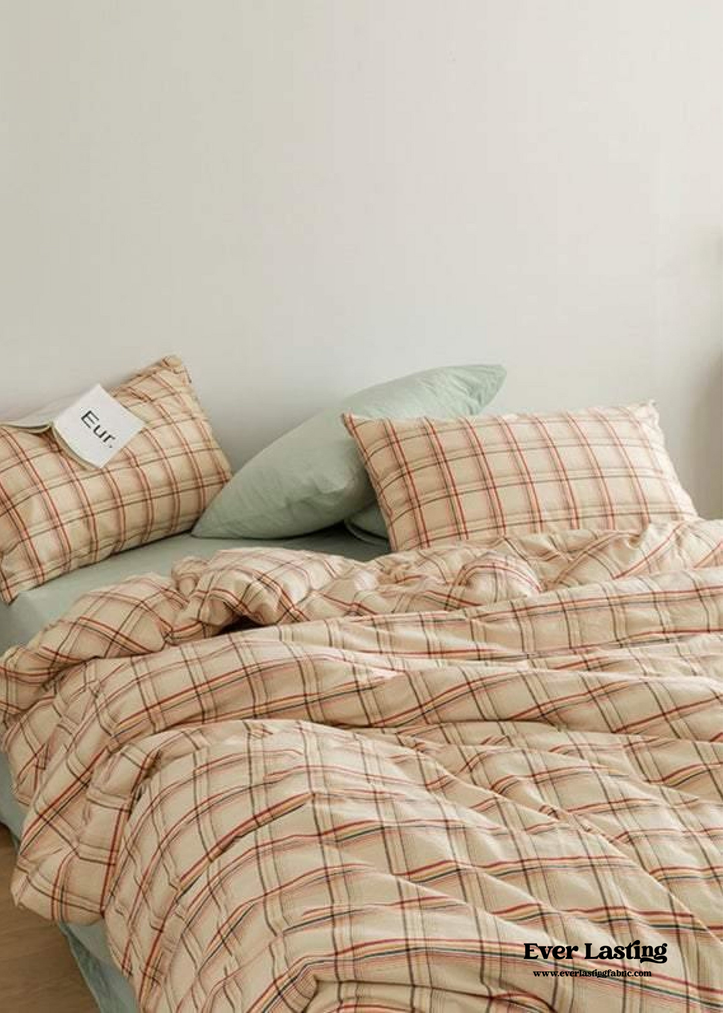 Plaid Bedding Set / Blue + Mustard
