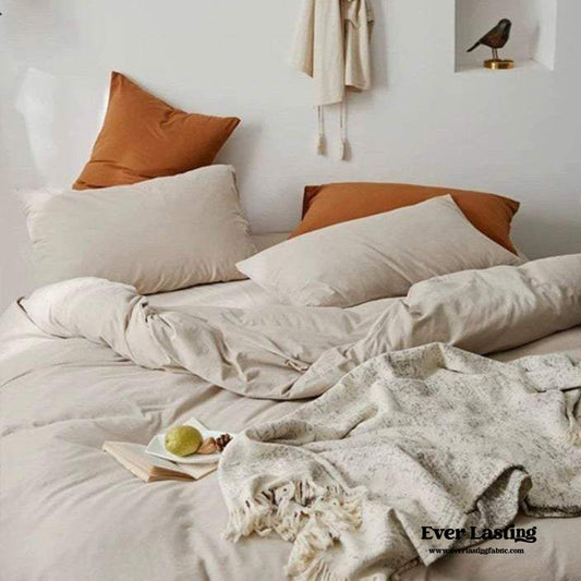 Solid Bedding Set / Beige