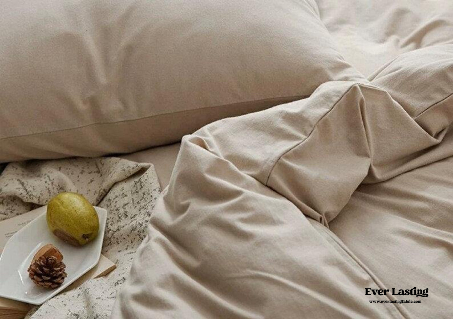 Solid Duvet Cover / Beige
