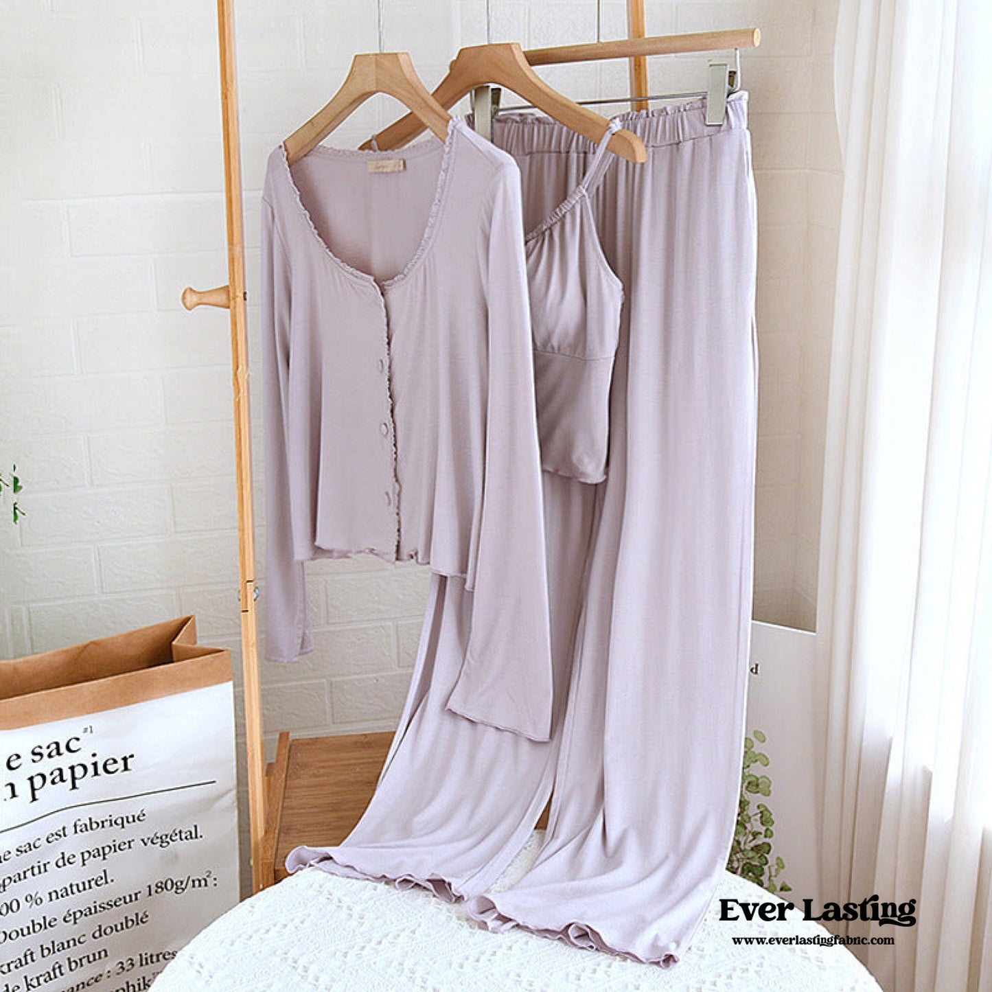 Solid Pajama Set / Purple