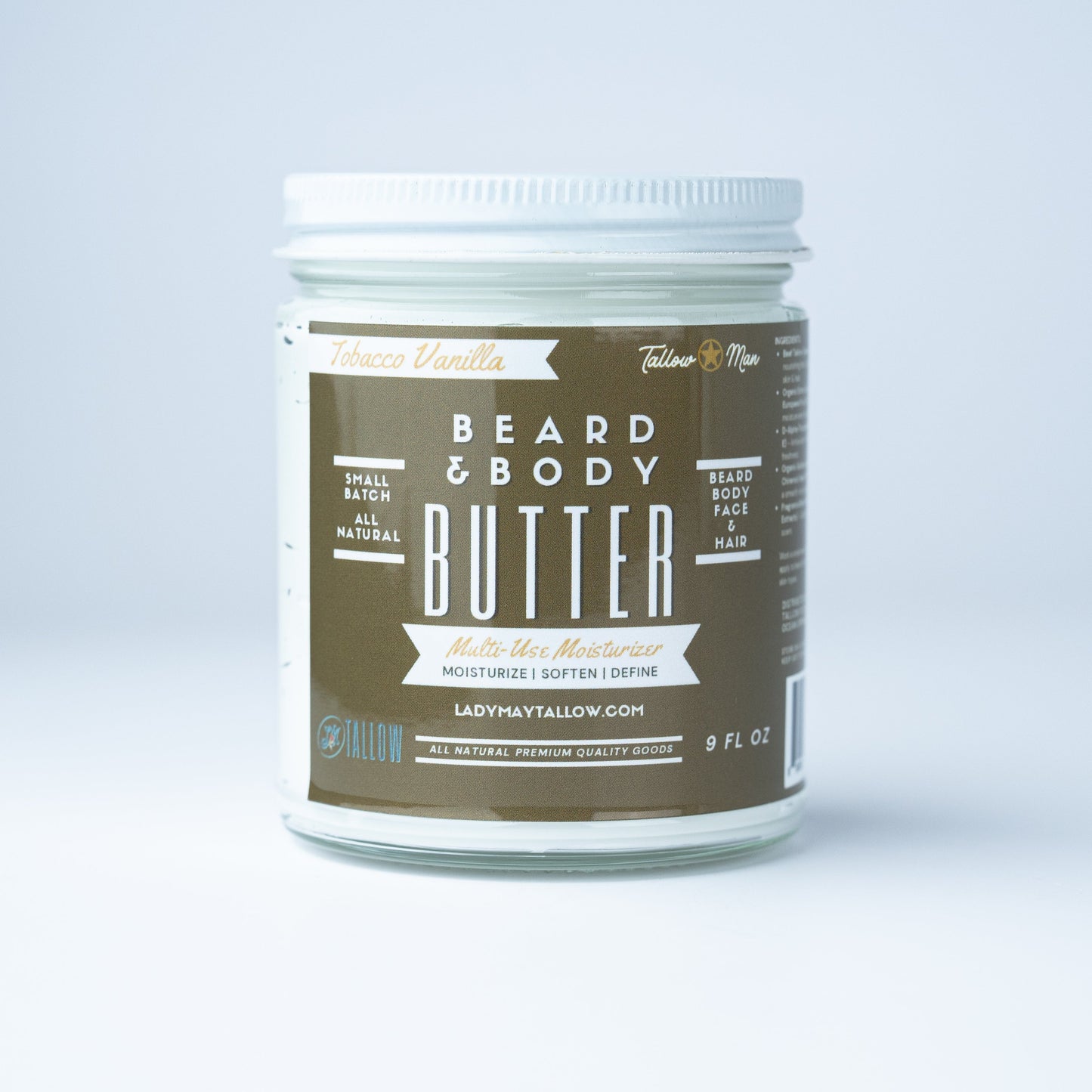 Tallow Man Beard + Body Butter Trio - Scented (9oz)